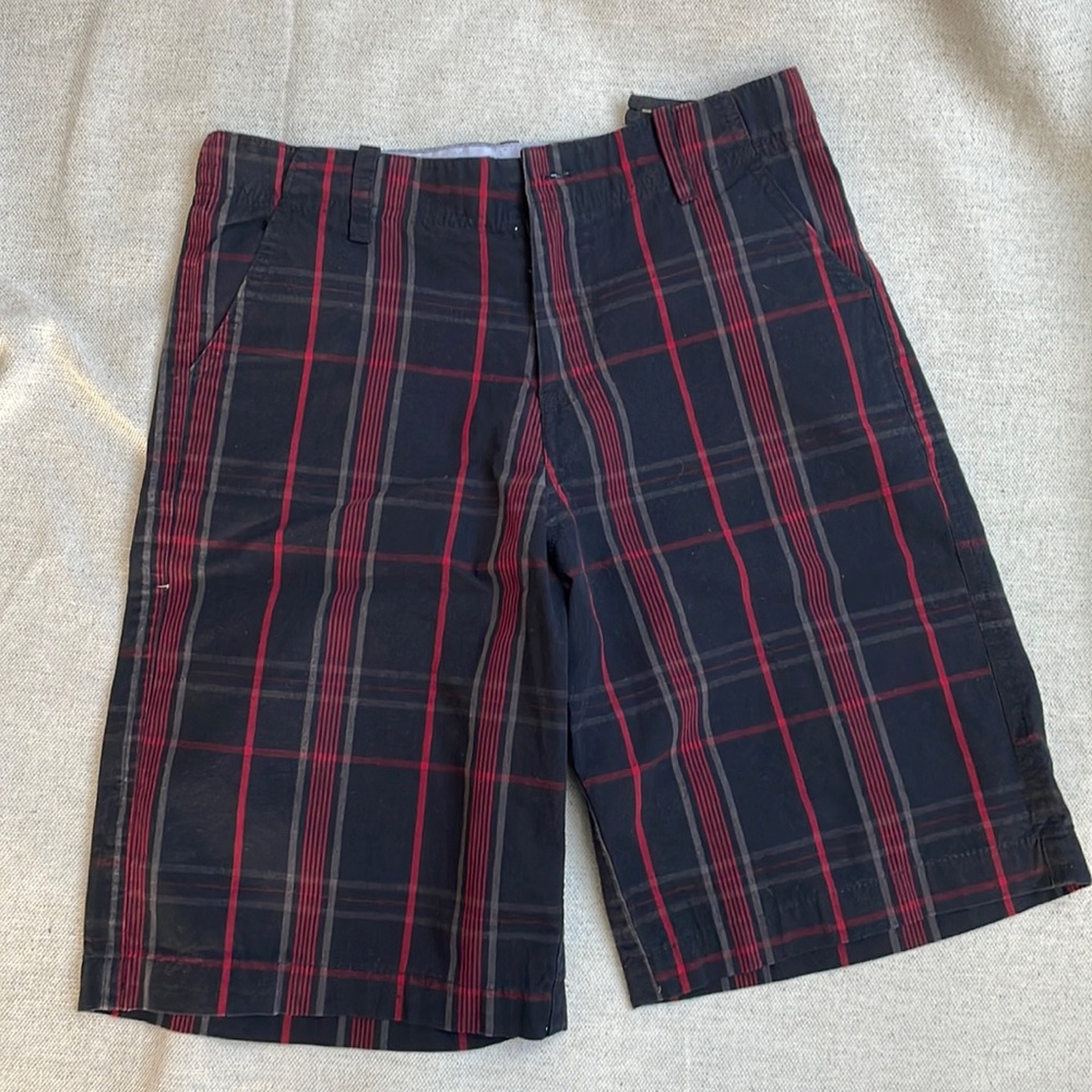 Mongoose black and red plaid shorts size 12